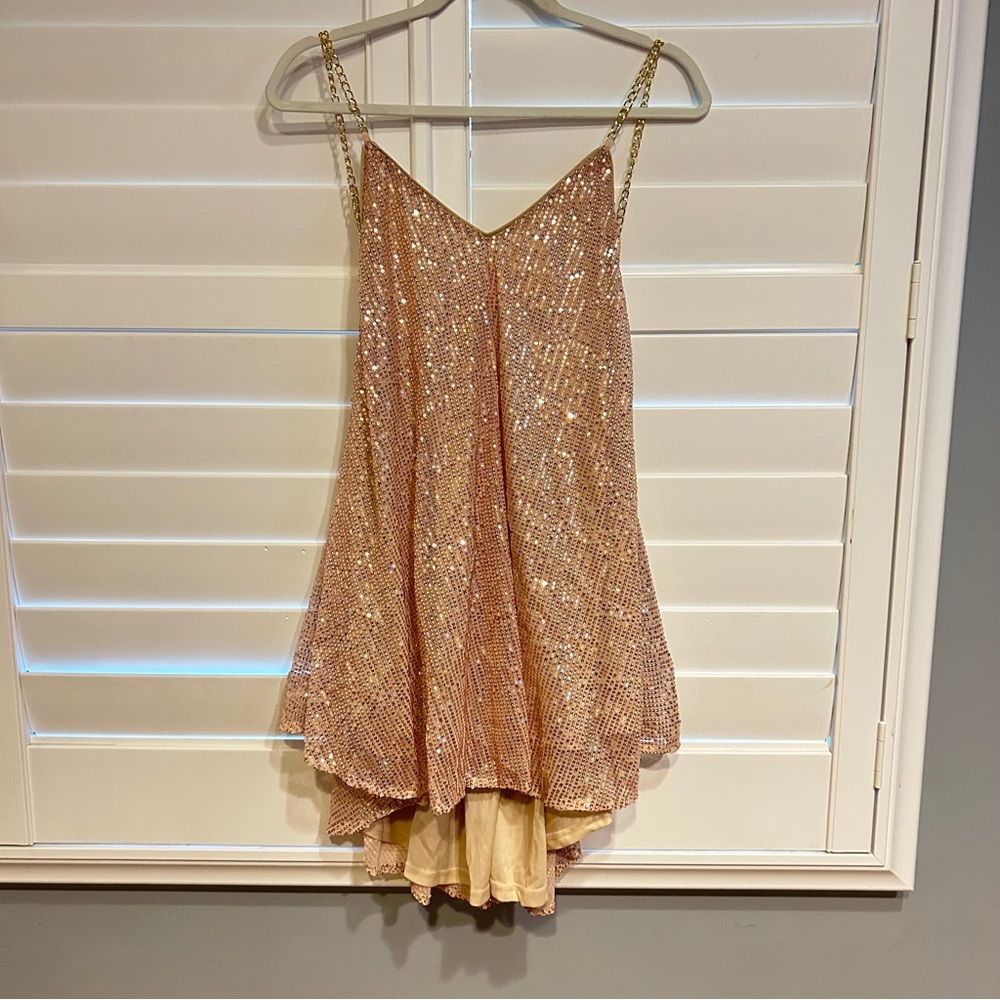 Sparkling Pink Sequin Mini Dress